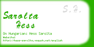 sarolta hess business card